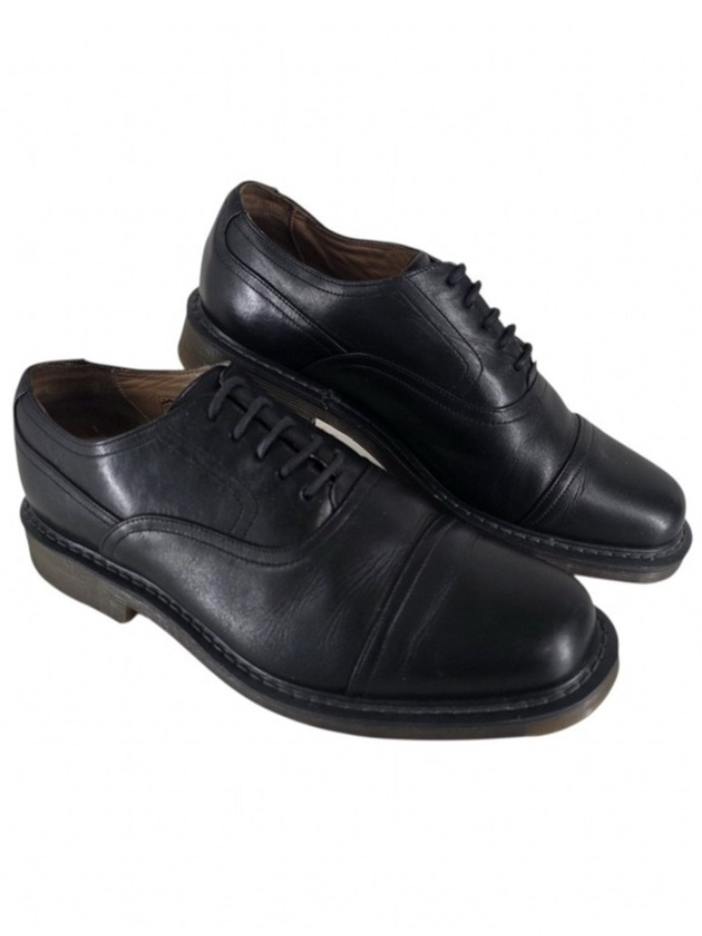 Vtg Dr Martens 1B48 Black Leather Cap Toe Oxfords Shoes Mens 8 EU 41